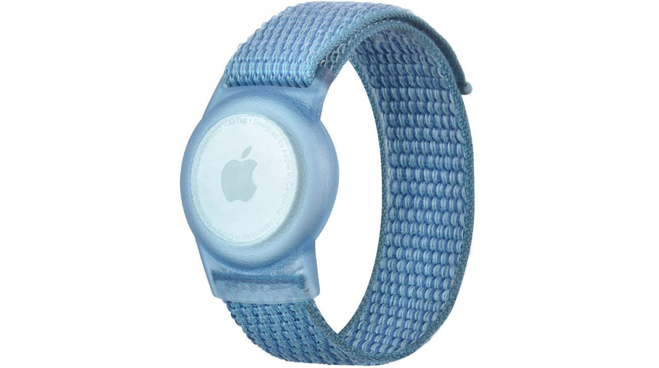 Tech-Protect Kinderarmband Nylon für Apple AirTag blau