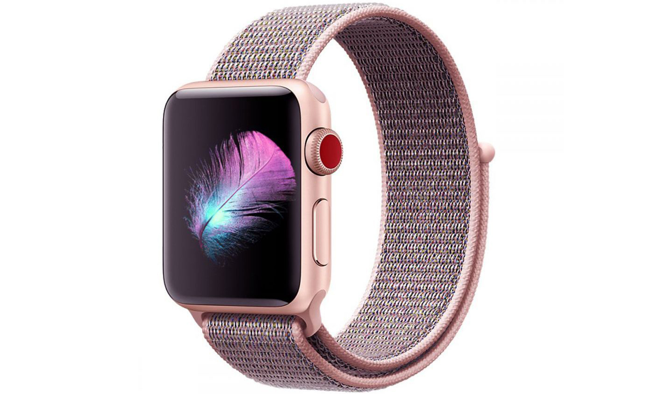 Tech-Protect Nylon Pink Sand Armband für Apple Watch 38-40mm