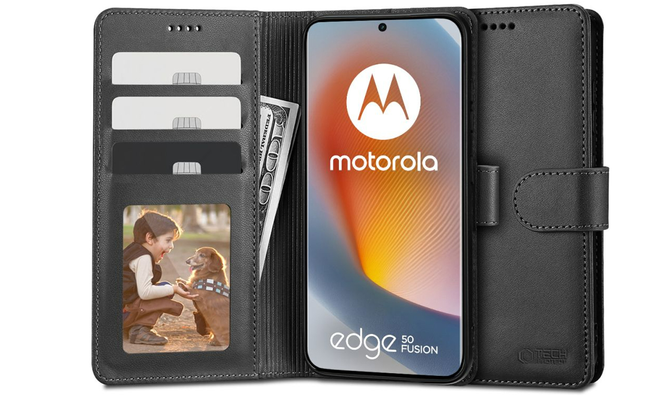 Tech-Protect Wallet Hülle für Redmi Note 14 4G Schwarz