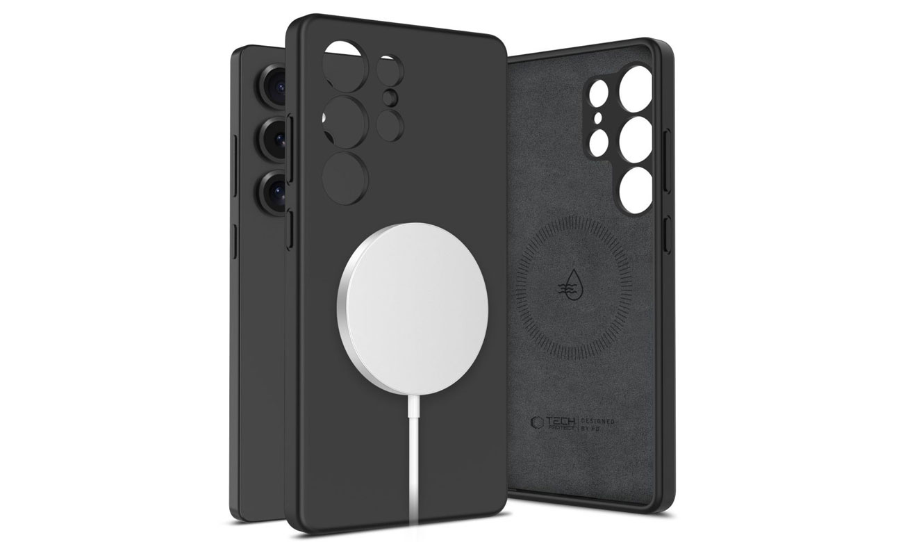 Tech-Protect Liquid Silicone Magsafe für Samsung Galaxy S25 Ultra Schwarz