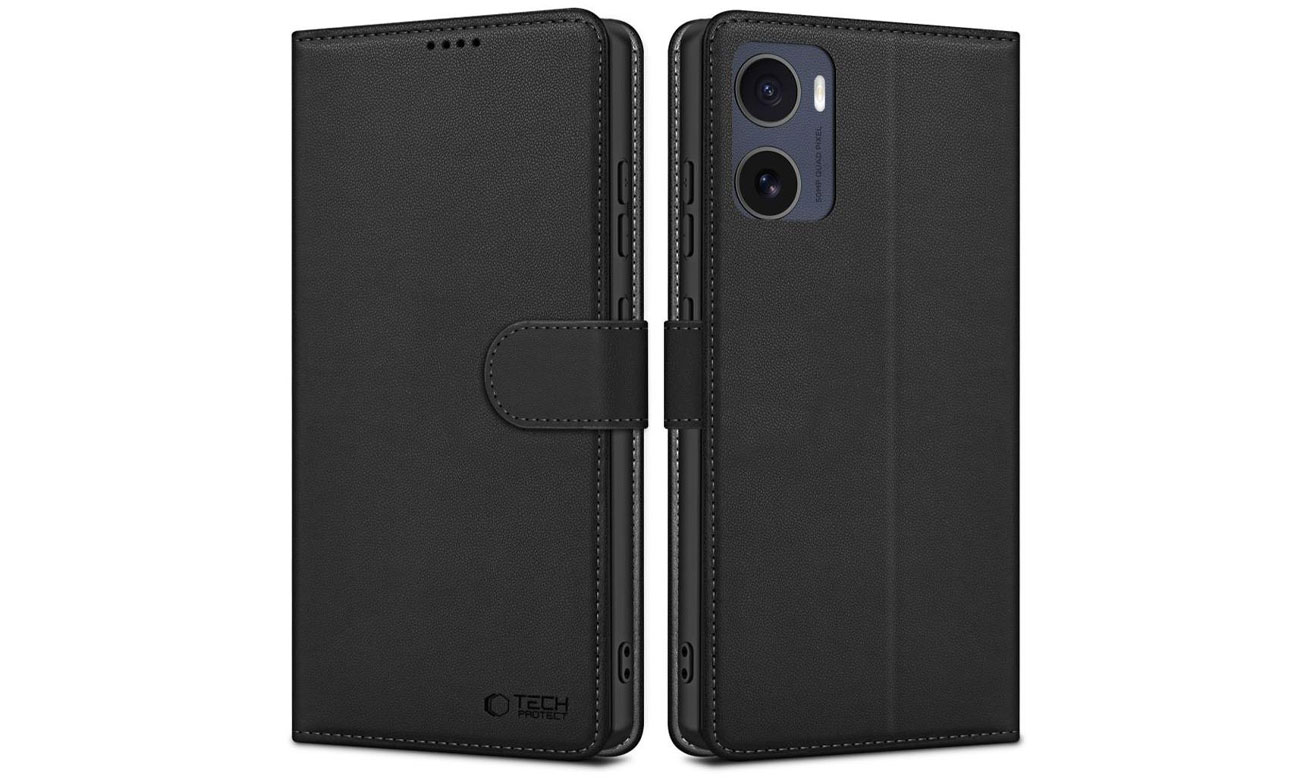 Tech-Protect Wallet Hülle für Motorola moto g15 / moto g15 power Schwarz