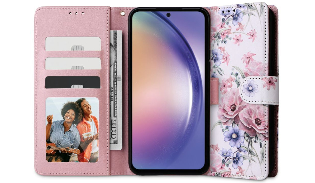 Etui Tech-Protect Wallet für Xiaomi Redmi 12 blossom flower