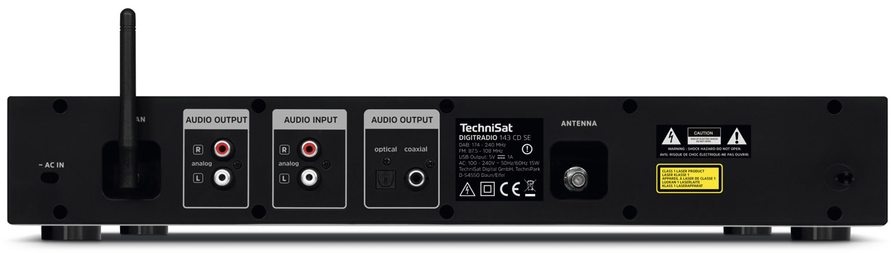 TechniSat DIGITRADIO 143 CD V3 schwarz Rückansicht