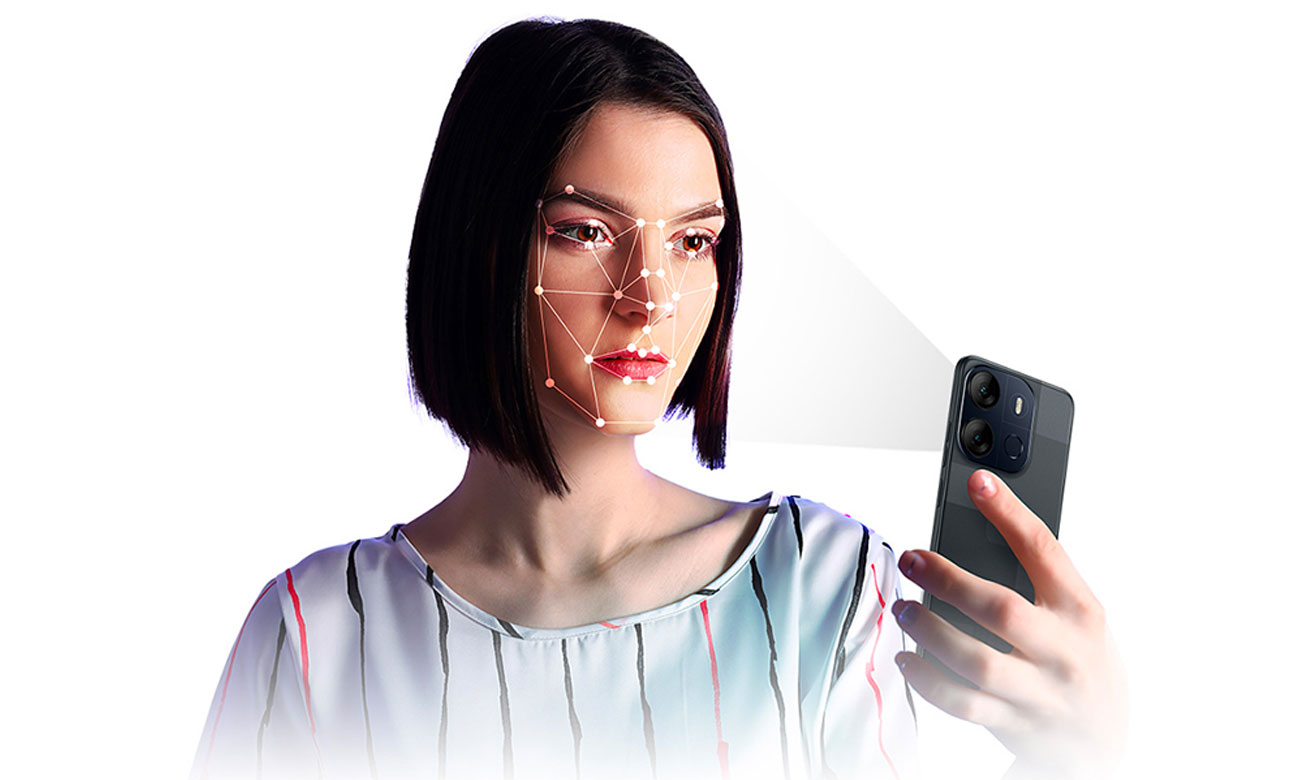 TECNO Pop 7 skaner twarzy