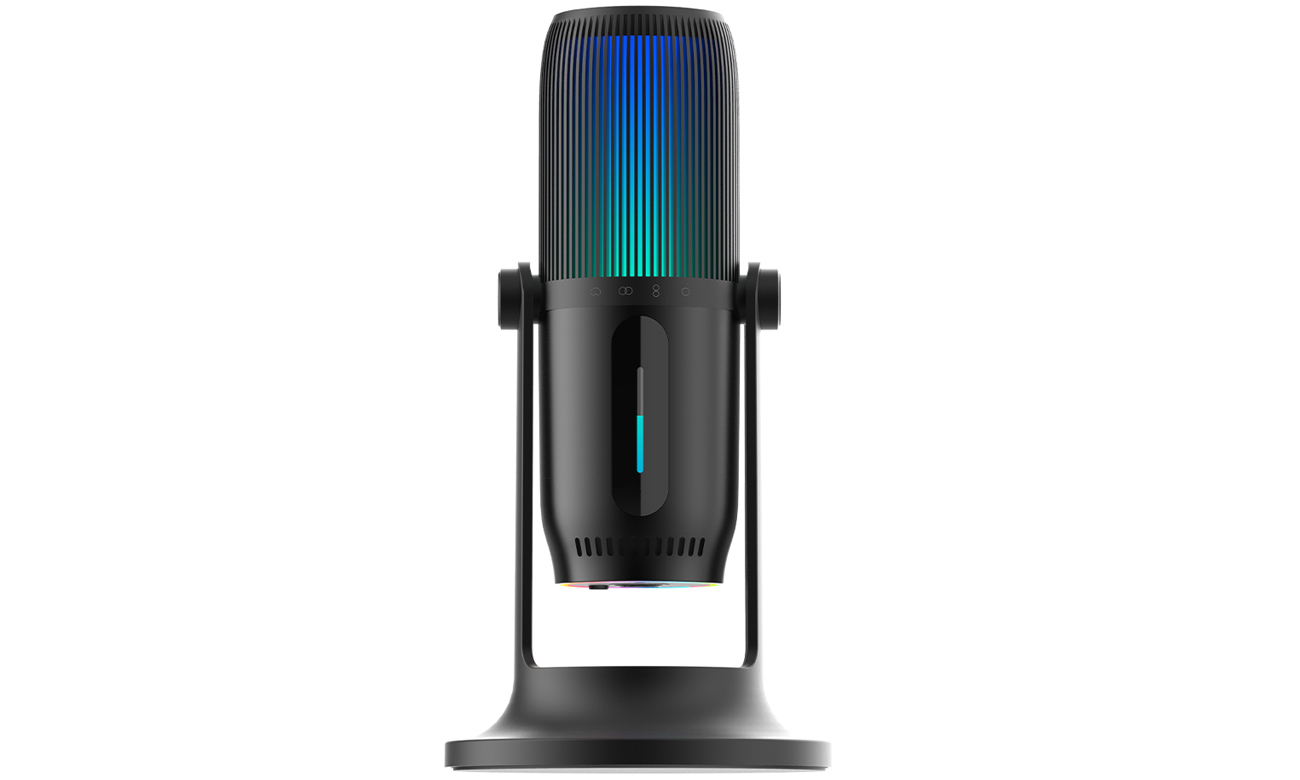 Mikrofon biurkowy Thronmax Mdrill Ghost RGB 96 kHz - Widok od przodu