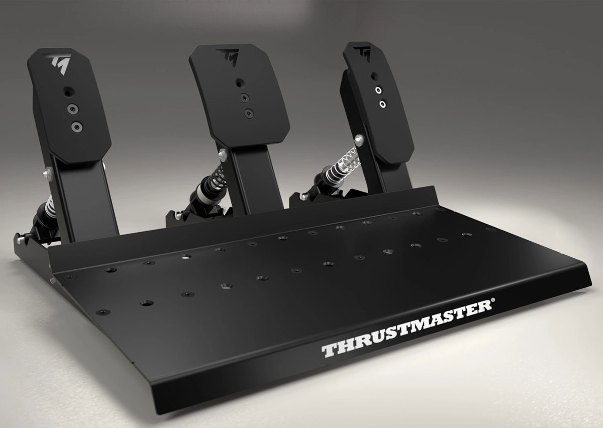 Modulares Pedalset Thrustmaster Raceline Pedals III – Übersicht mit Hintergrundgrafik