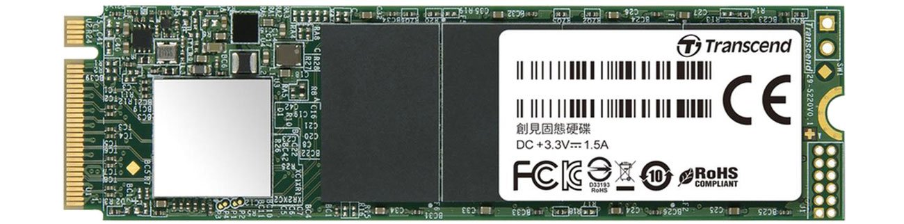 Dysk SSD Transcend 128GB M.2 PCIe Gen3 x4 NVMe 2280 TS256GMTE110S