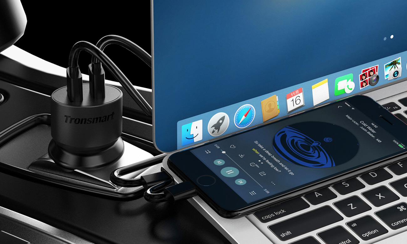 Tronsmart Autoladegerät 1 x USB + 1 x USB C (PD) C2P