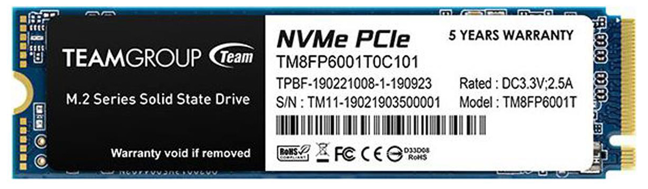 Team Group 1TB M.2 PCIe NVMe MP33