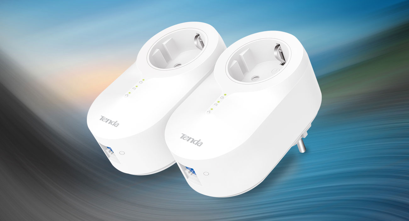HomePlug-Adapter (PLC) Tenda PH6 PowerLine 1000Mb/s (2 Stück Steckdose)
