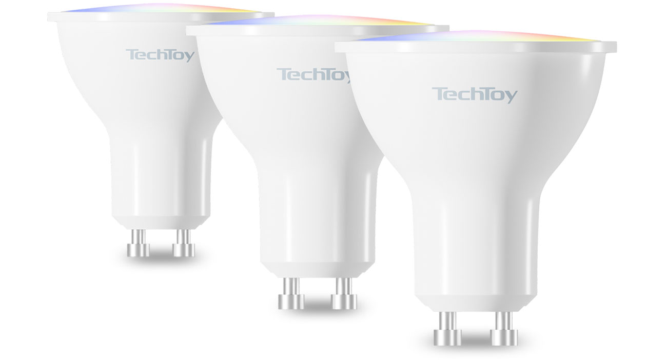 TechToy Smart Bulb RGB GU10 3 Stück Intelligente Glühbirnen