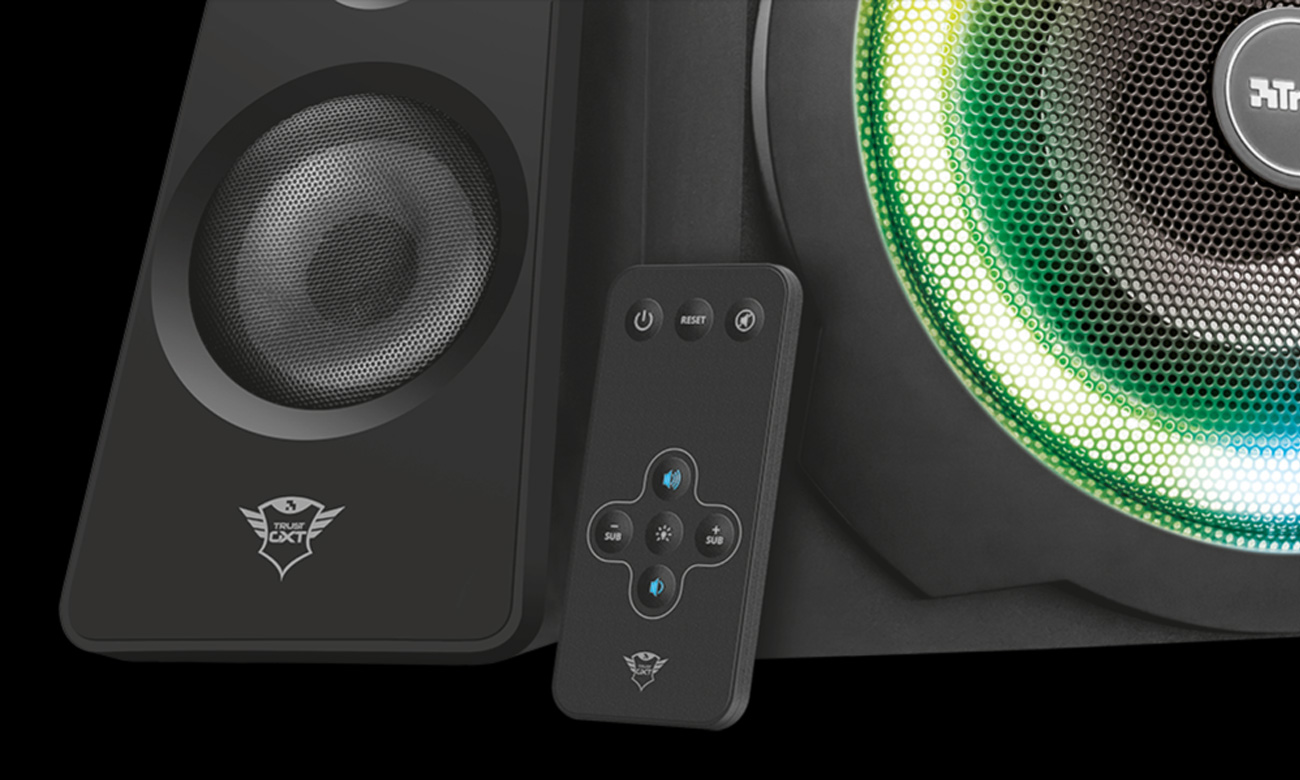Trust GXT 629 Tytan RGB Widok Z Pilot Sterowania