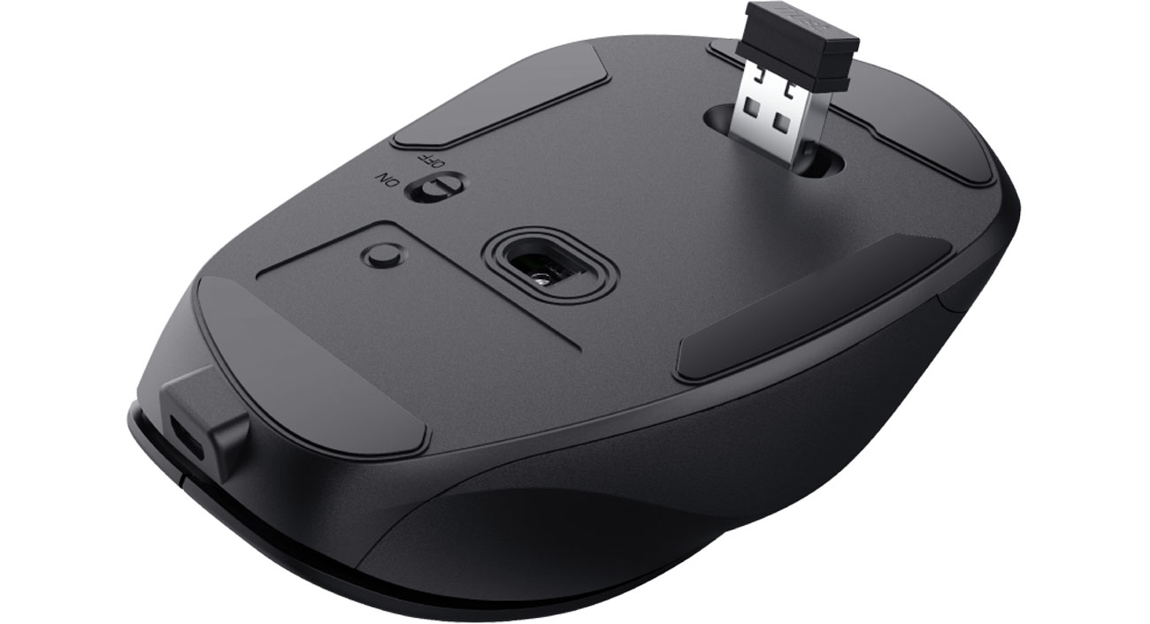 Trust Fyda ECO Wireless widok od spodu, schowek na odbiornik