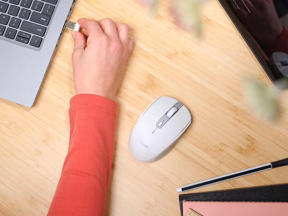 Trust Ozaa Compact Wireless Maus weiß