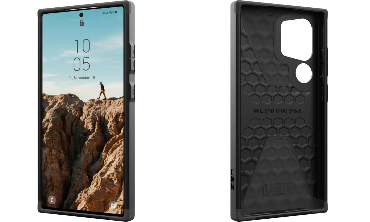 UAG Civilian Hülle für Samsung Galaxy S24 Ultra Schwarz - Gesamtansicht