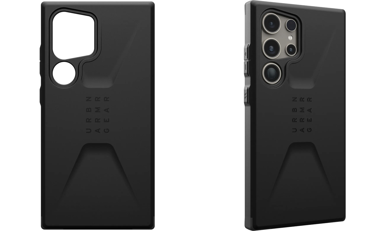 UAG Civilian Hülle für Samsung Galaxy S24 Ultra Schwarz - Gesamtansicht