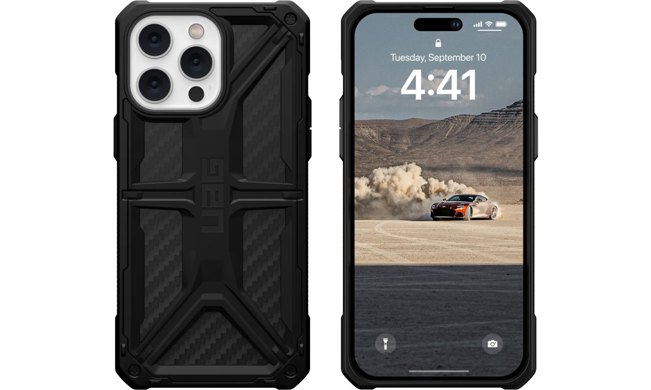 UAG Monarch do iPhone 14 Pro Max carbon fiber design