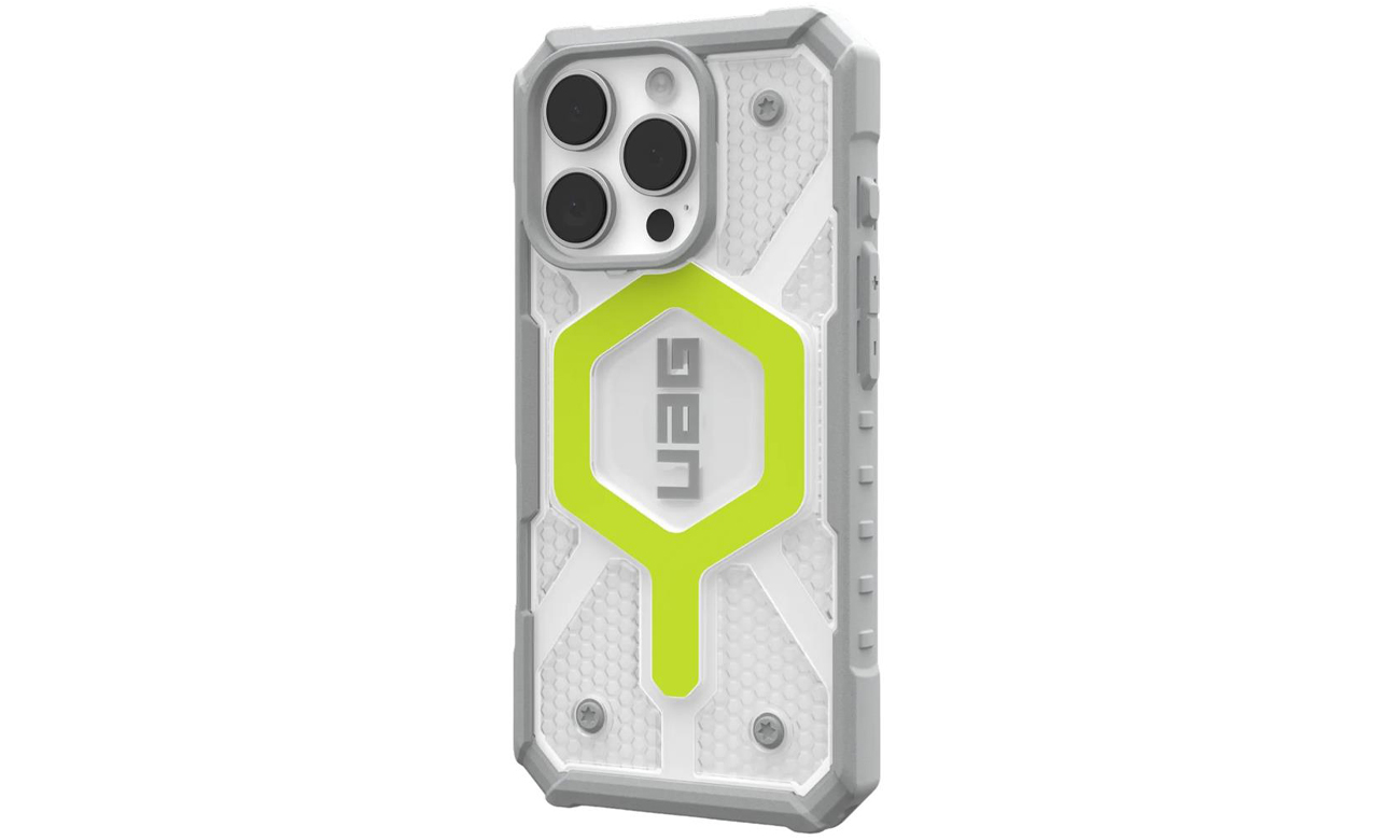 UAG Pathfinder Clear Magsafe Etui für iPhone 16 Pro Max Active Neon