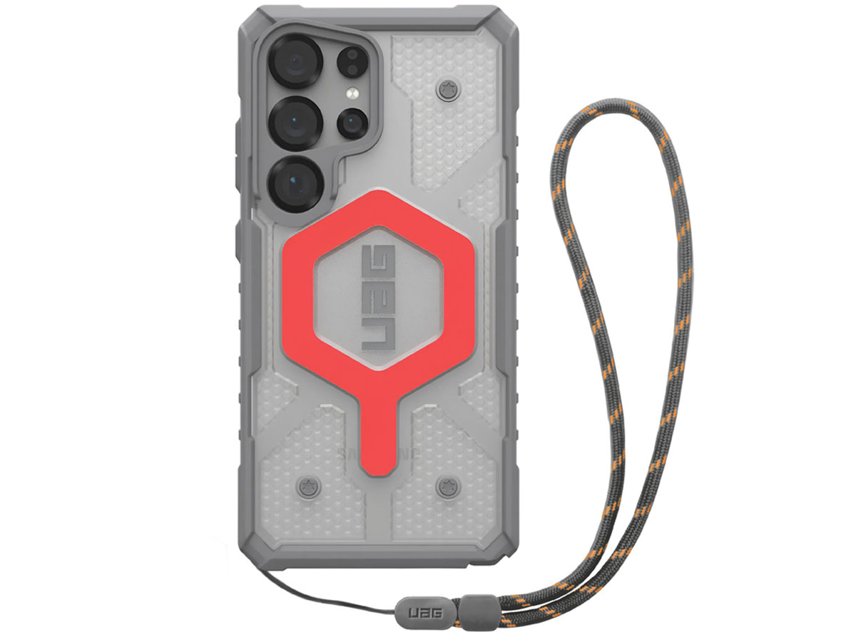 UAG Pathfinder Clear Samsung Galaxy S25 Ultra 5G Lava + Trageschlaufe