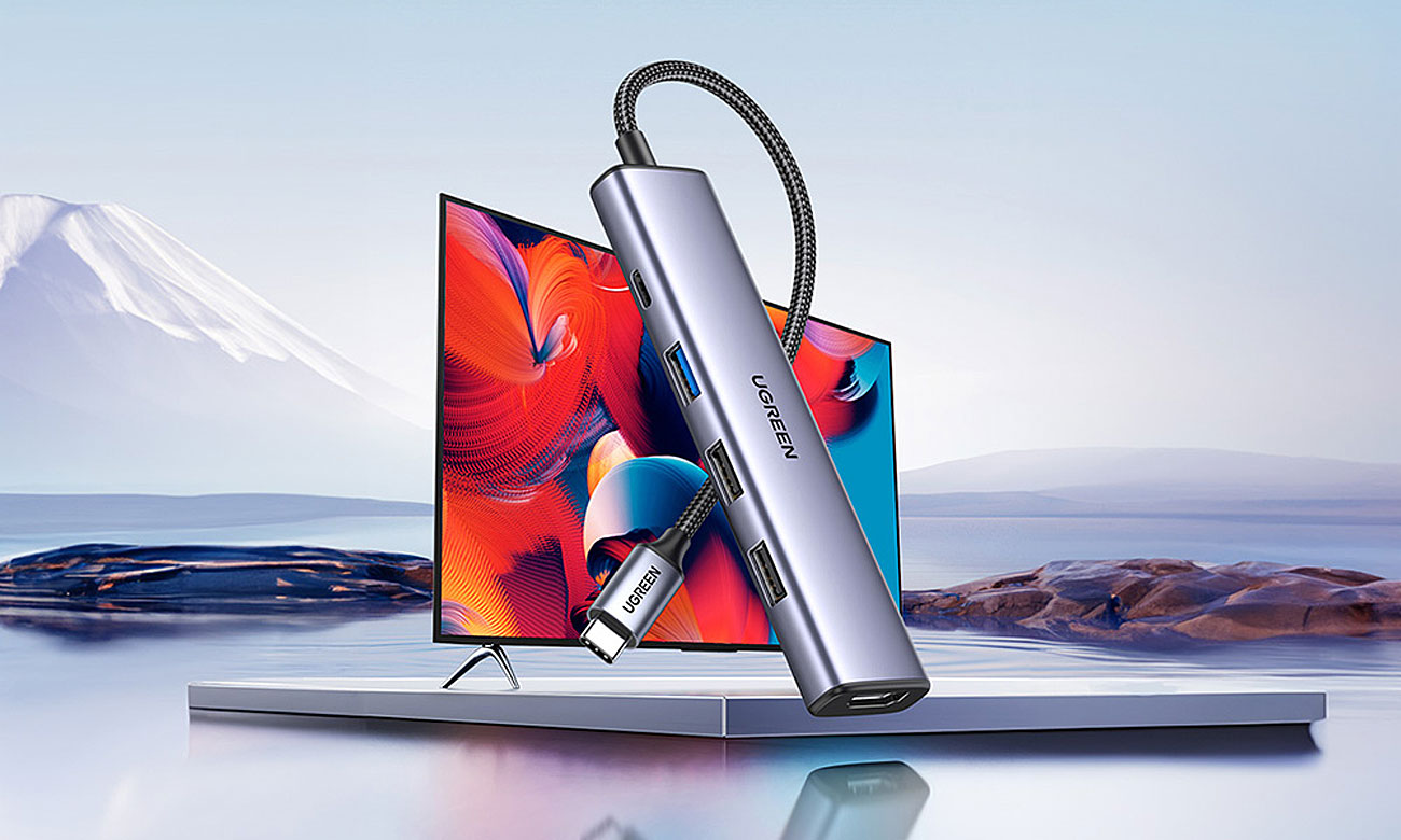 UGREEN CM478 Adapter HUB USB-C zu HDMI/USB