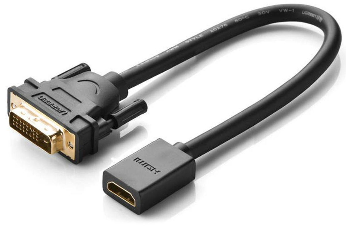 UGREEN Adapter DVI zu HDMI 15cm schwarz