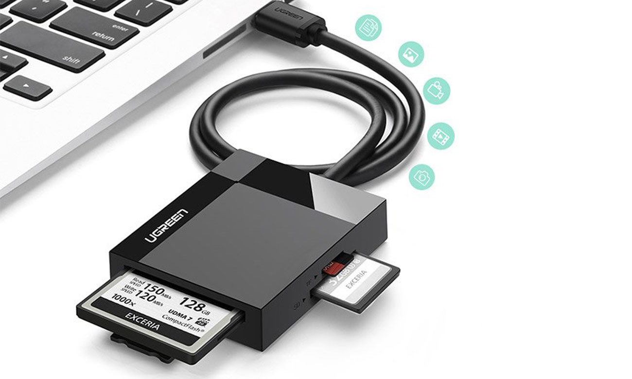 UGREEN USB 3.0 SD / micro SD / CF / MS Kartenleser