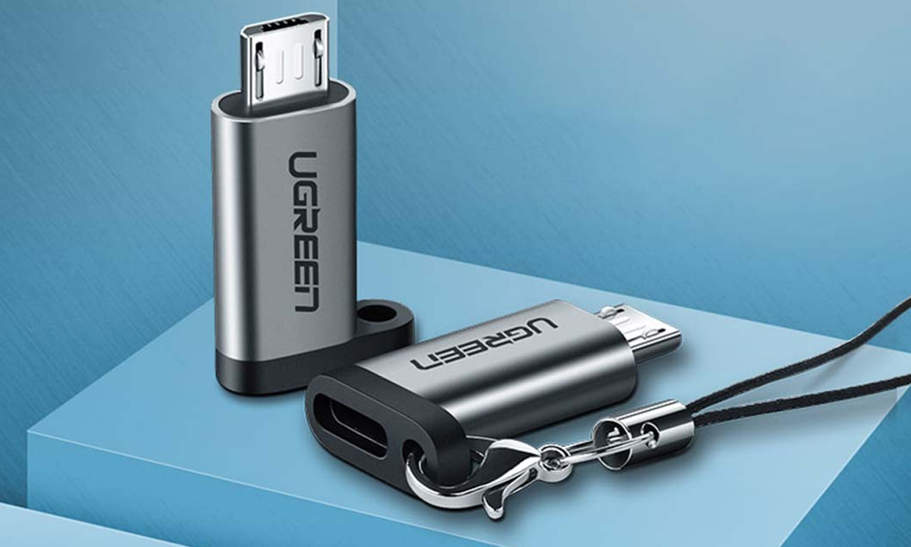 Adapter UGREEN USB-C zu micro USB Grau - Grafik