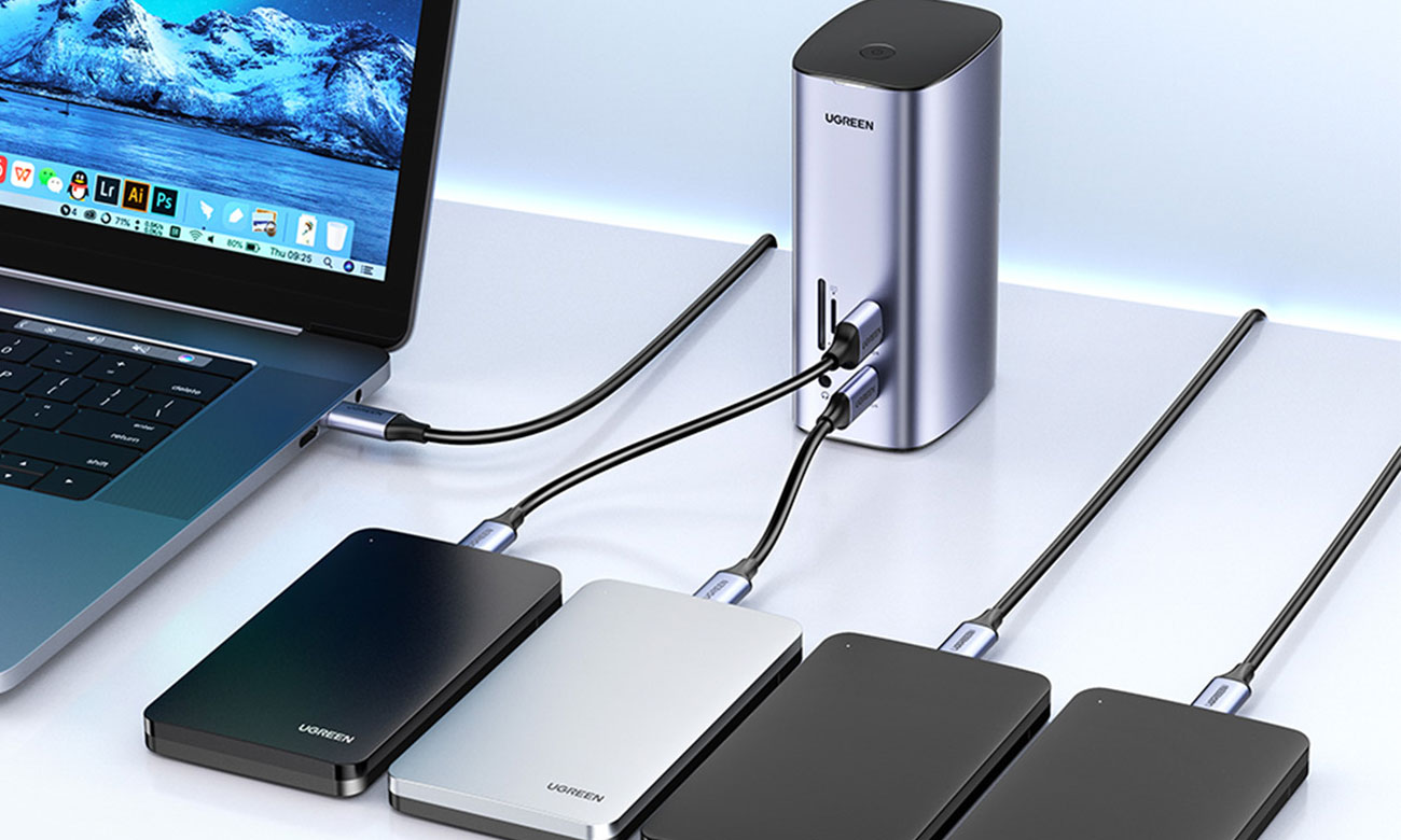 UGREEN 12-in-1 Dockingstation (HDMI / DP / RJ45 / AUX/ SD)