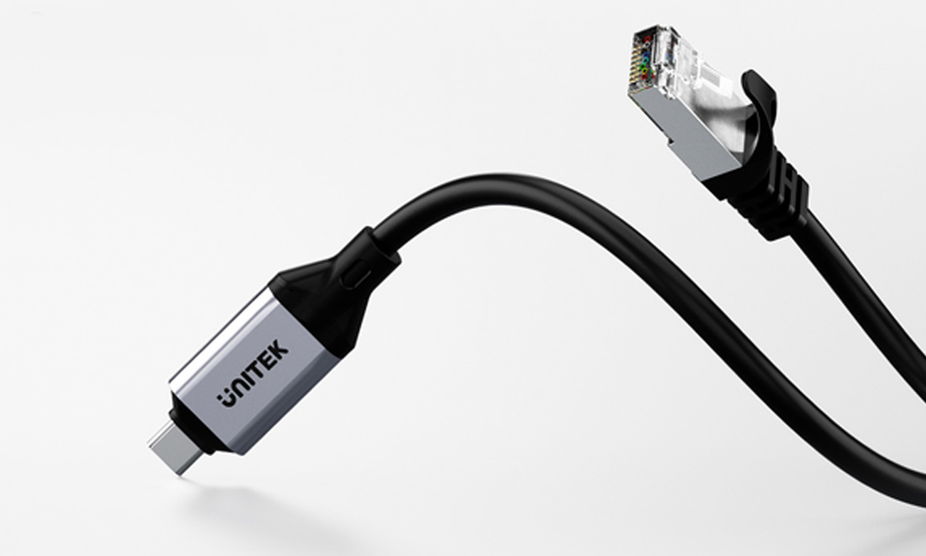 Unitek Netzwerk-Kabel USB-C - RJ-45 5m (mit Thunderbolt 3/4)