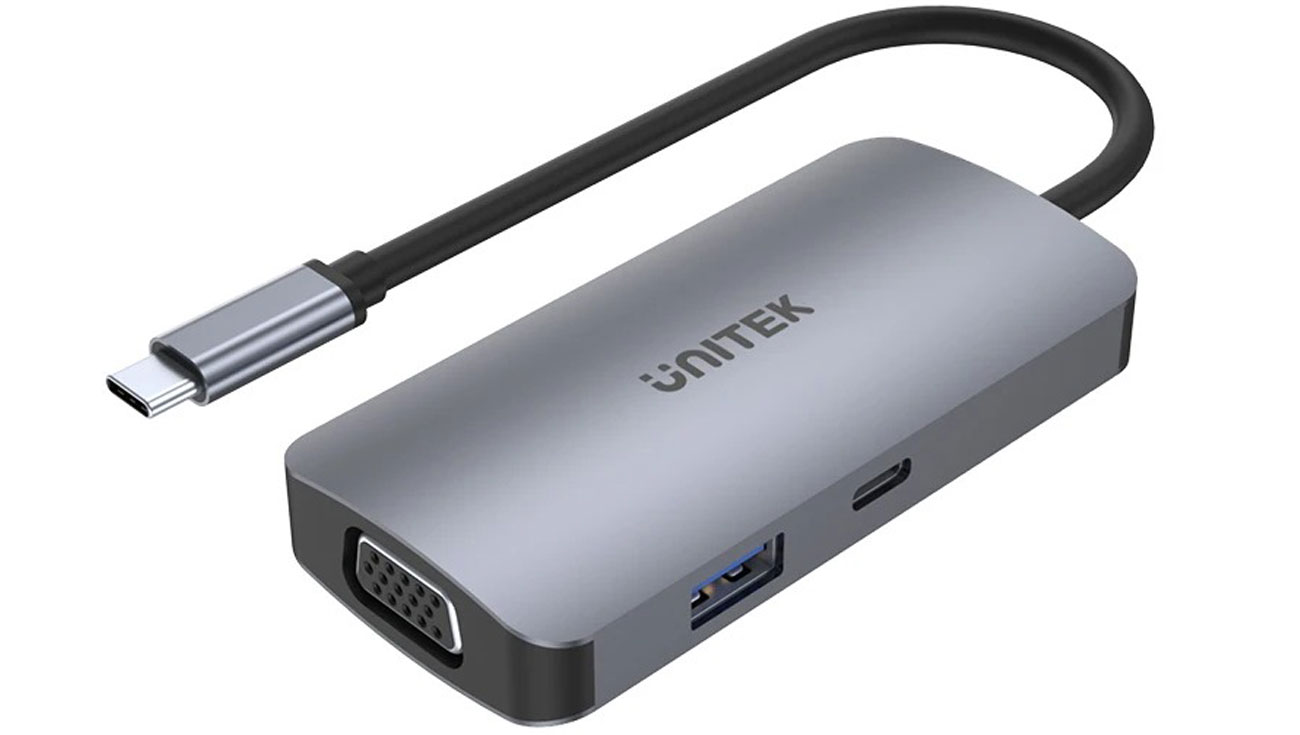 Hub Unitek USB-C - 2x HDMI, VGA, USB 3.1, PD