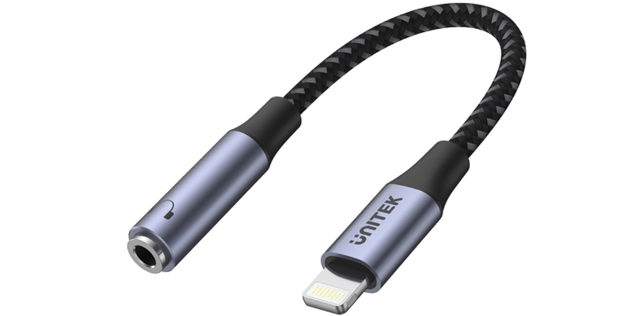 Adapter Unitek Lightning - mini Jack 3,5mm