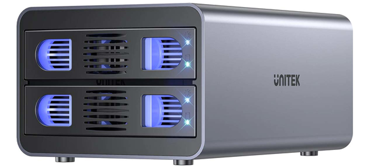 Unitek RAID-Gehäuse SATA 2.5/3.5 - 4 Modi, 40TB, USB-C, 10Gb/s