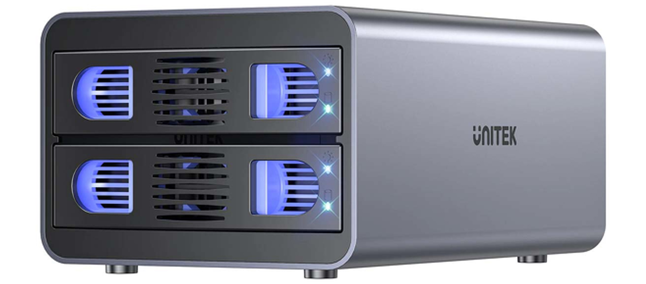 Unitek RAID-Gehäuse SATA 2.5/3.5 - 4 Modi, 40TB, USB-C, 10Gb/s