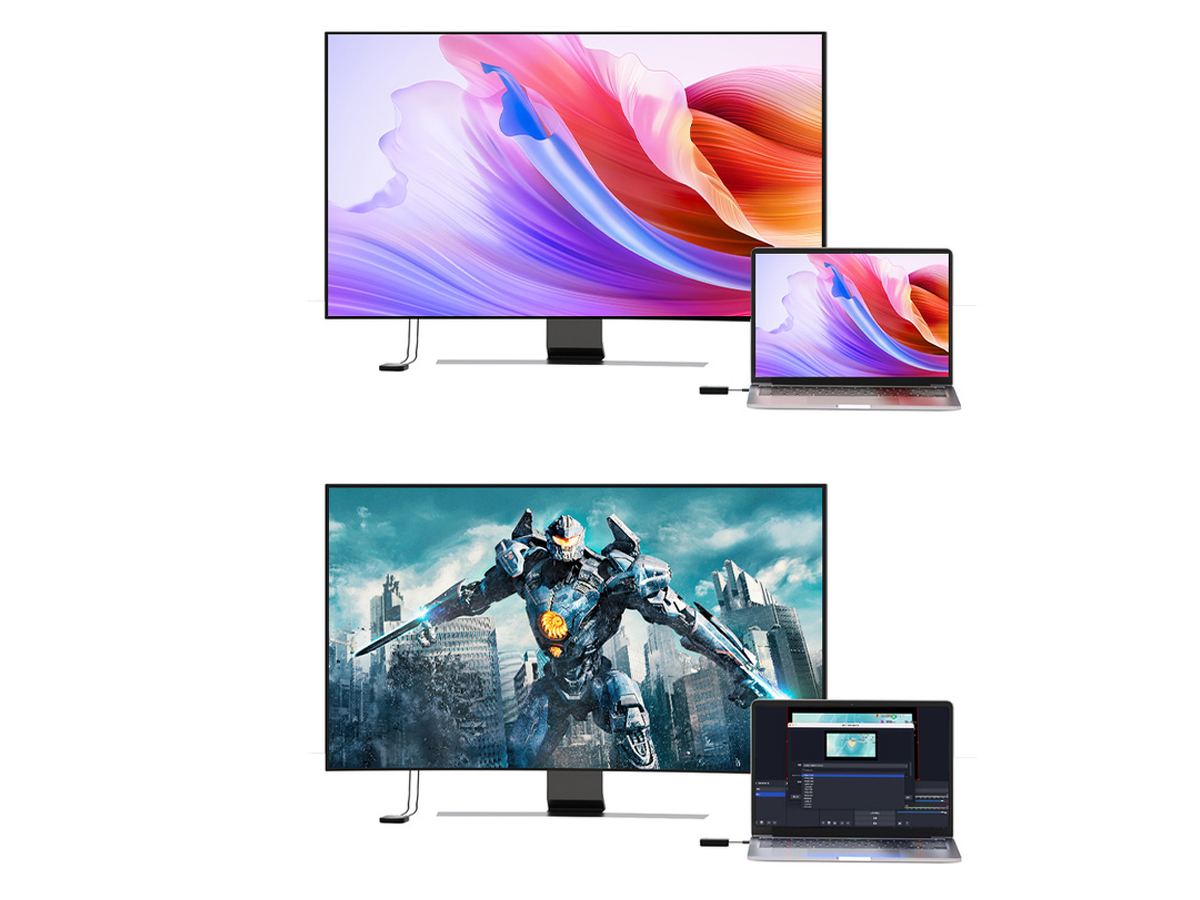 Unitek Kabelloser HDMI-Sender und -Empfänger, Reichweite bis zu 50 m, Schwarz