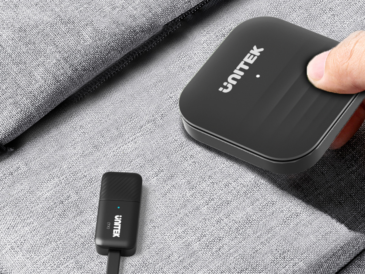 Unitek Kabelloser HDMI-Sender und -Empfänger, Reichweite bis zu 50 m, Schwarz