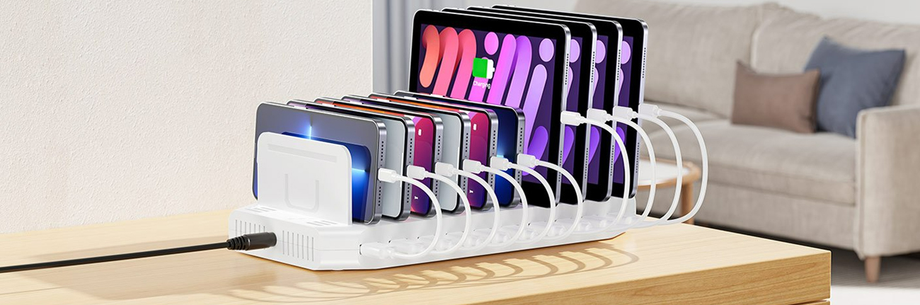 Ladestation Unitek 10xUSB 2.4A 60W