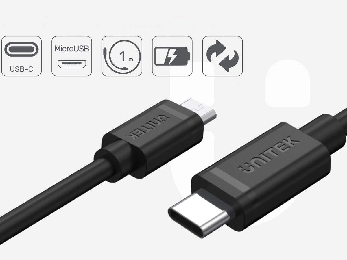 Unitek USB-C - microUSB Kabelanschlüsse