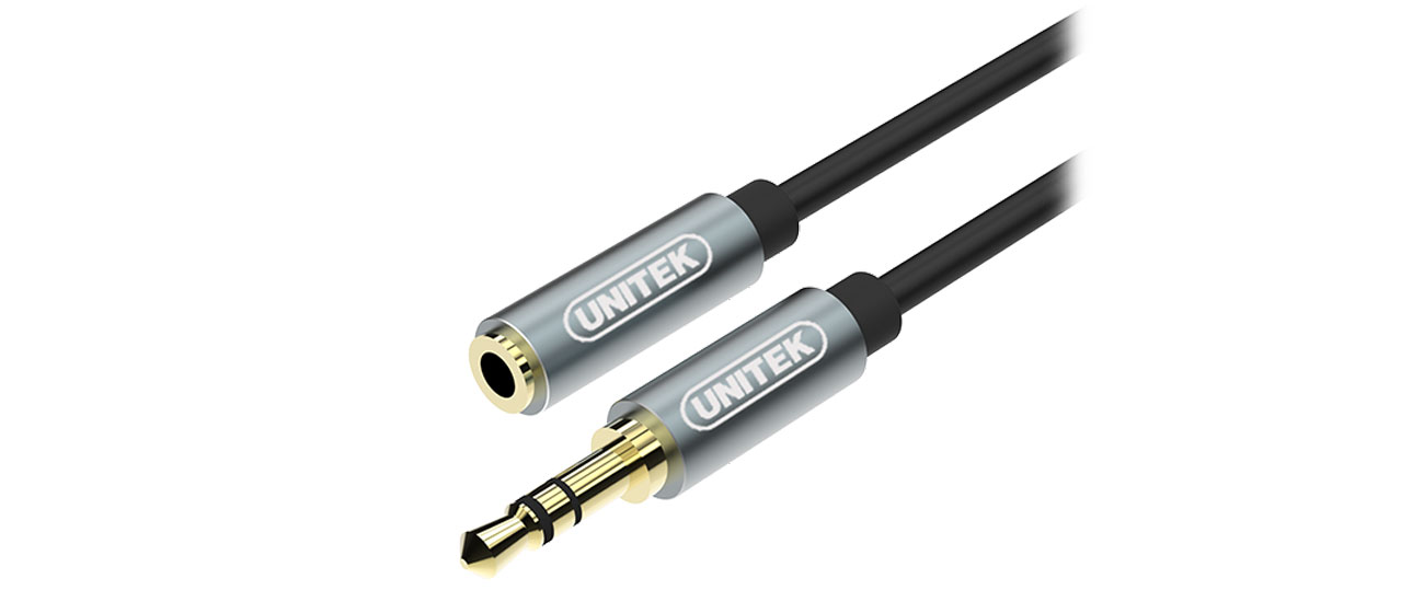 1 m Unitek Miniklinke 3,5 mm Verlängerungskabel. Hohe Klangqualität