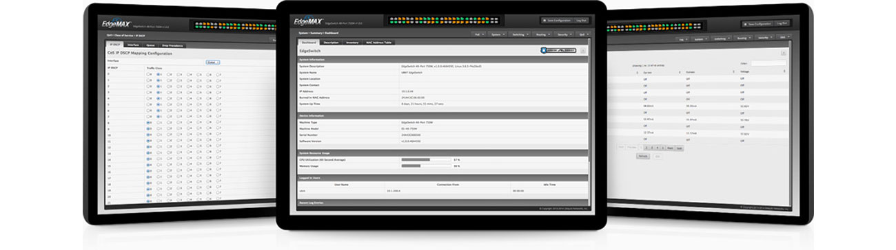 Ubiquiti 26p EDGEswitch ES-24-250W Interfejs użytkownika