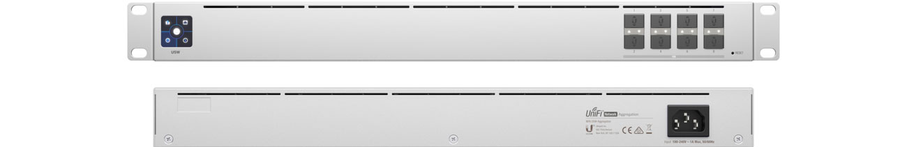 Ubiquiti 8p USW-AGGREGATION Przód, tył