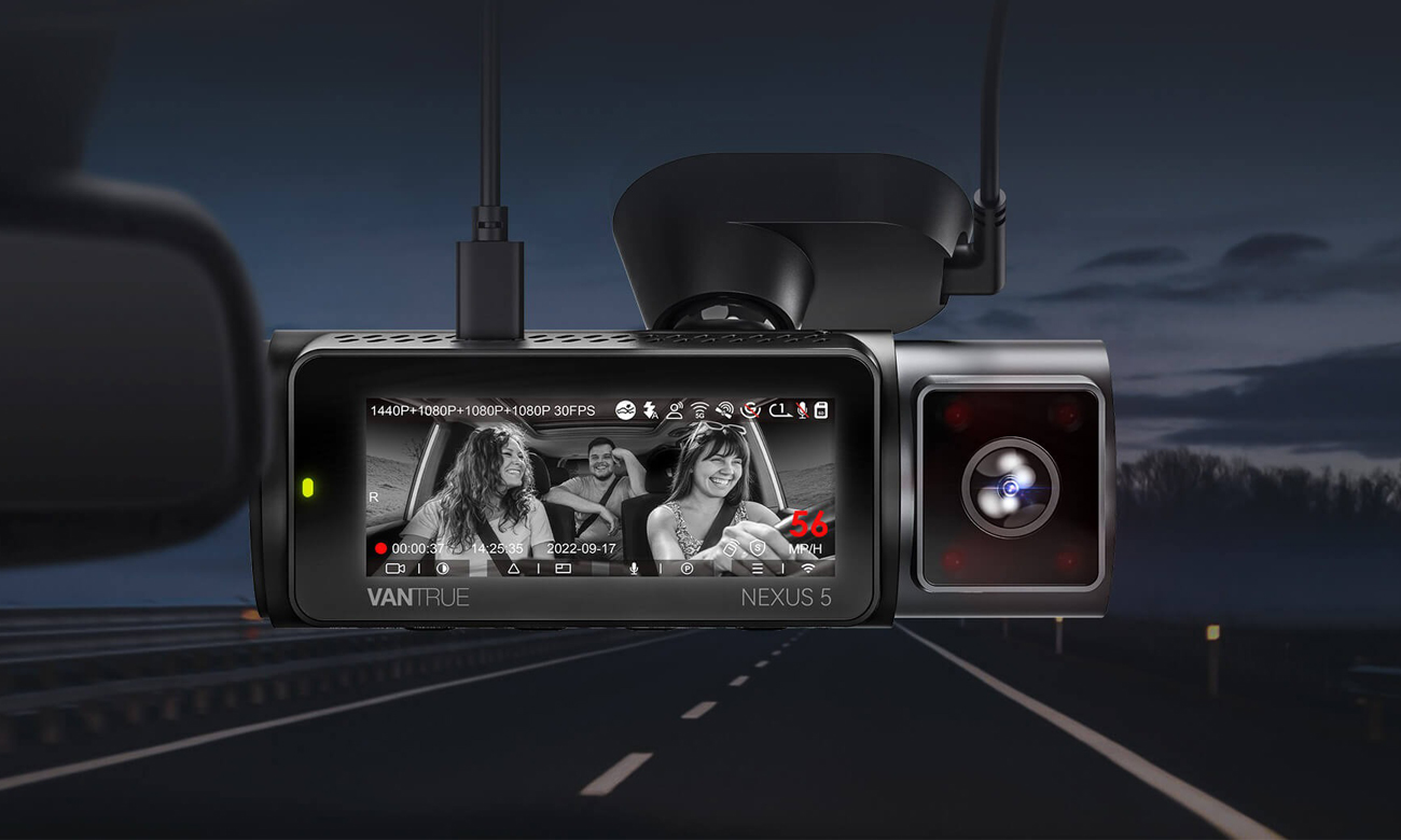 Vantrue Nexus 5 4CH Dashcam - Angemessene Beleuchtung und IR-LEDs