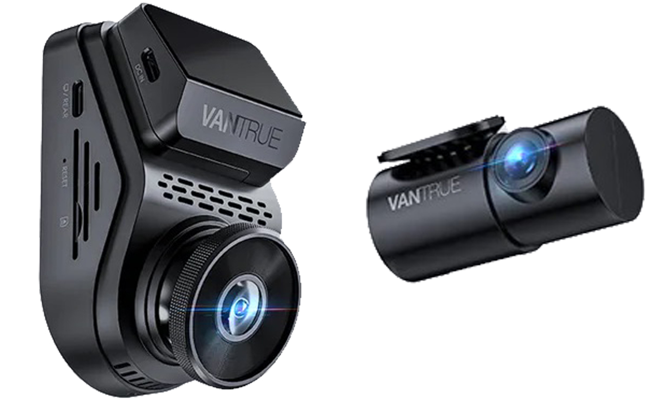 Dual-Dashcam Vantrue S1 Pro - Ansicht der Front- und Heckkamera