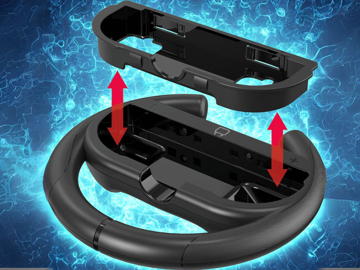 Lenkrad Venom VS4934 für Nintendo Switch Joy-Con / Joy-Con 2 - Abbildung mit Hintergrund