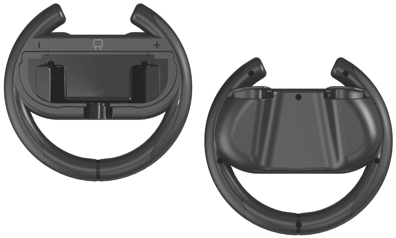 Lenkrad Venom VS4934 für Nintendo Switch Joy-Con / Joy-Con 2 - Vorder- und Rückansicht