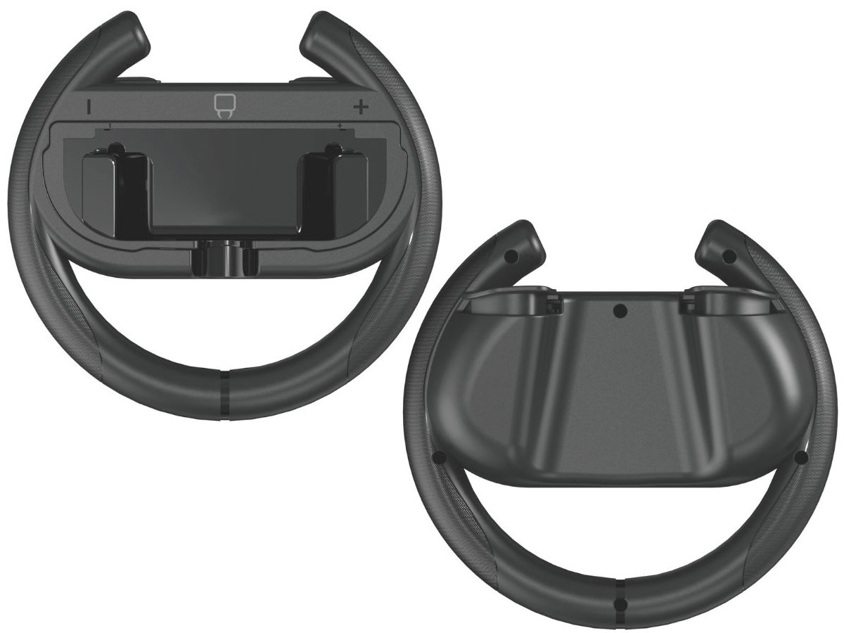 Lenkrad Venom VS4934 für Nintendo Switch Joy-Con / Joy-Con 2 - Vorder- und Rückansicht