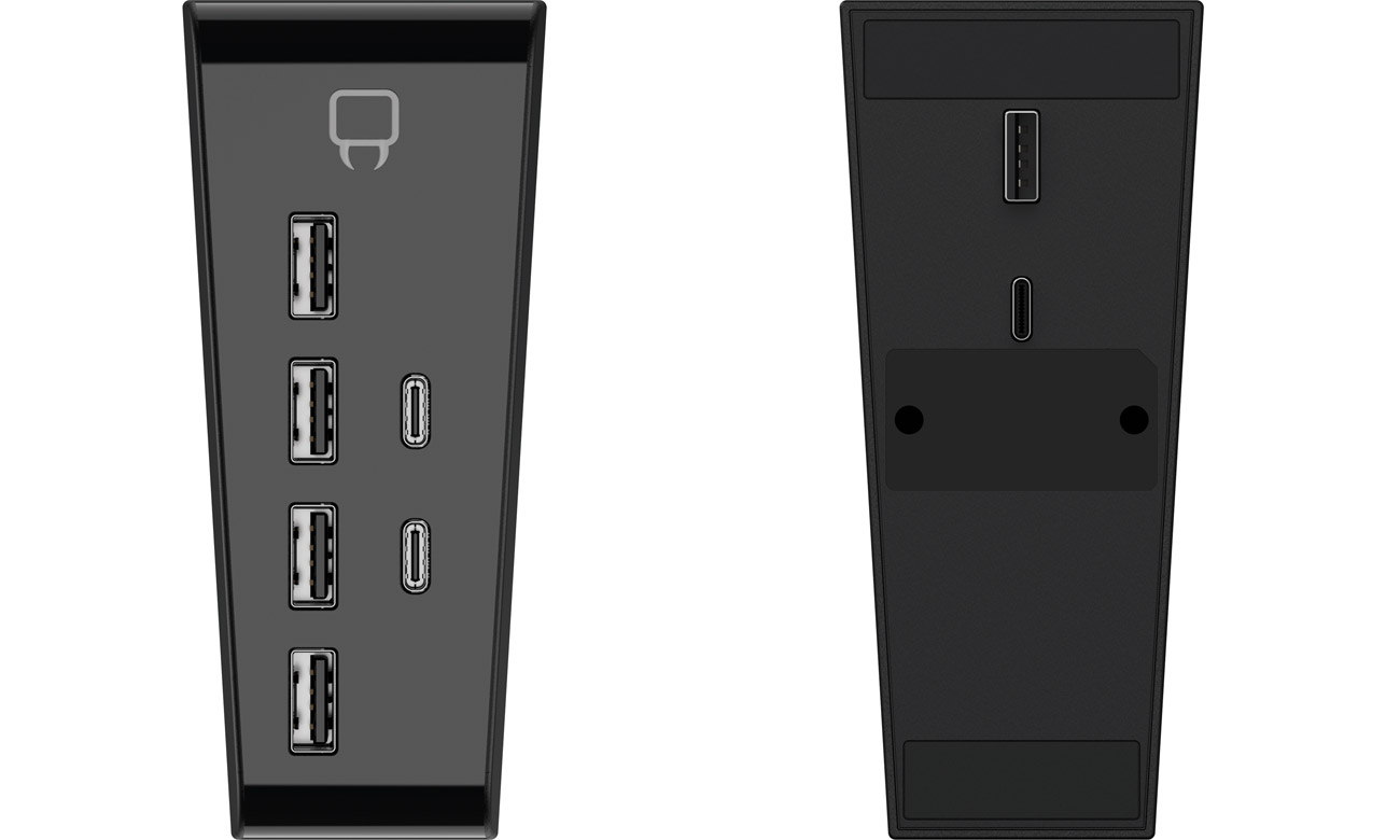 Erweiterung Hub 6x USB Venom VS5006 für PlayStation 5 - Vorder- und Rückansicht