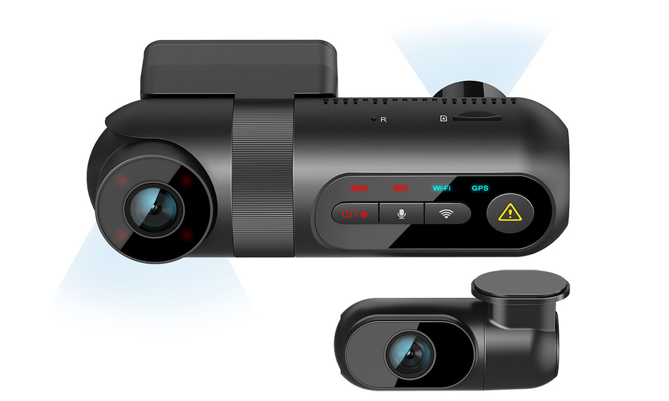 Dashcam Viofo T130 3CH-G - Ansicht beider Kameras von vorne unter einem Winkel