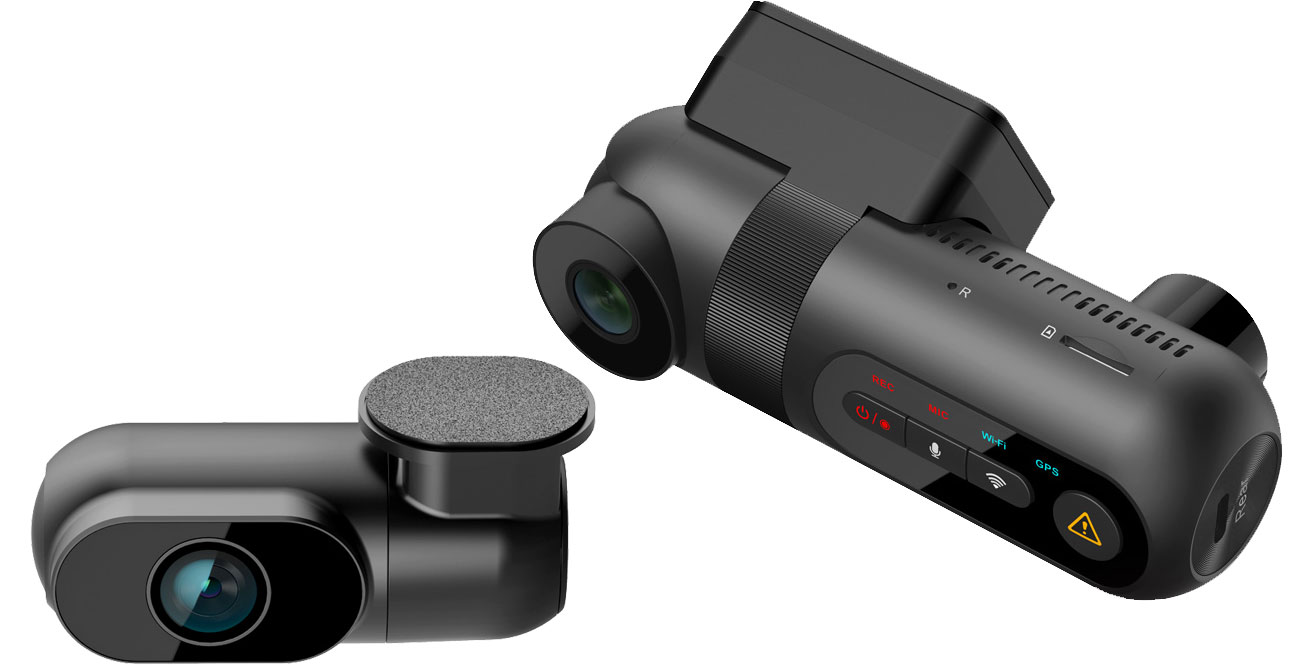 Dashcam Viofo T130 3CH-G - Ansicht beider Kameras von vorne unter einem Winkel