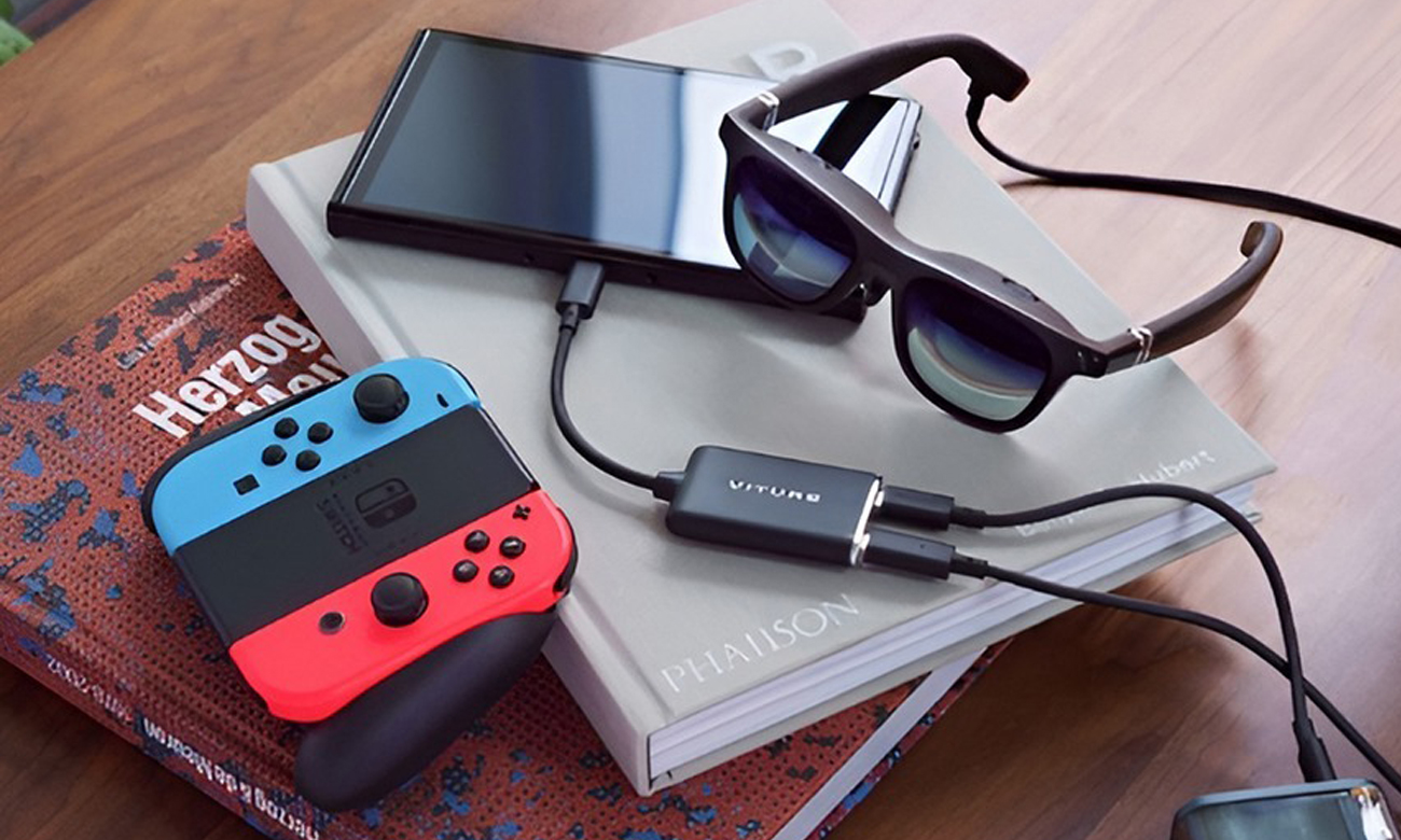 Adapter für Brillen und USB-C-Ladung Viture One-CtoG-Adp-Blk - Lifestyle-Grafik