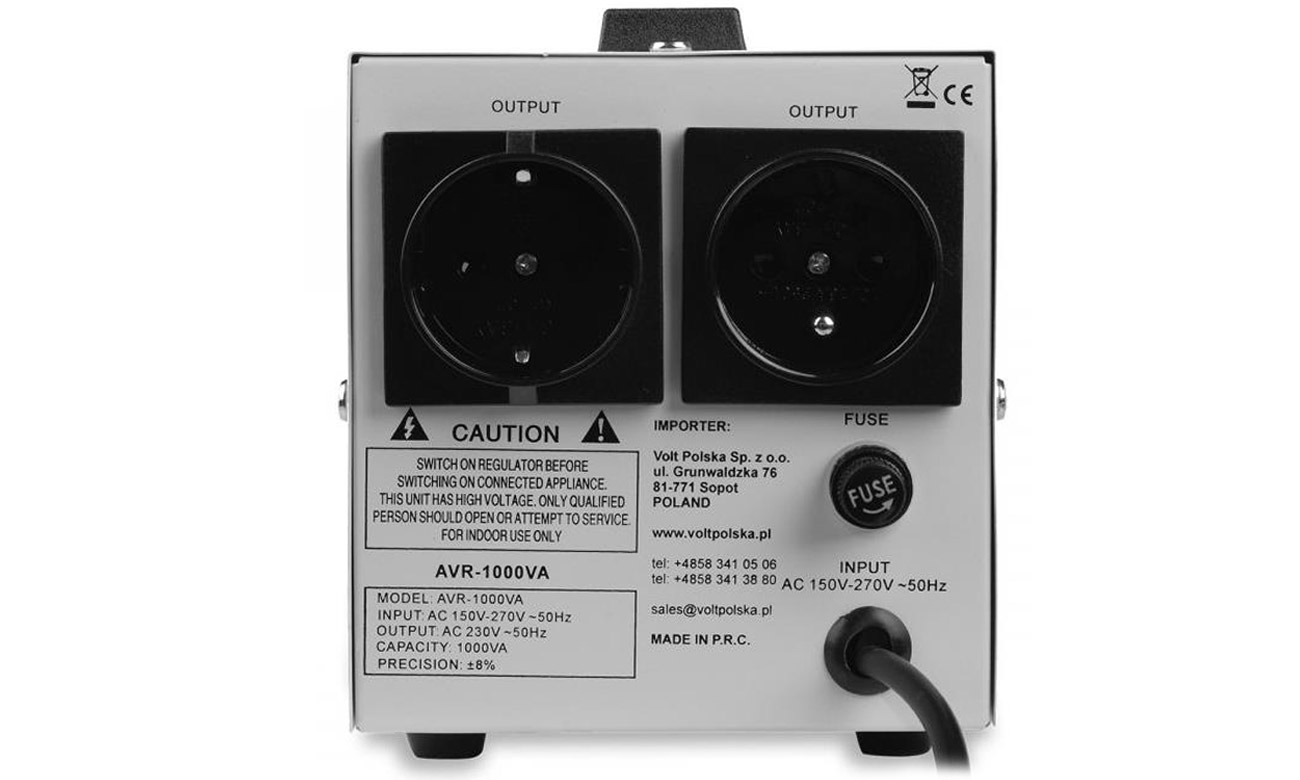 VOLT AVR 1000 Ansicht von hinten